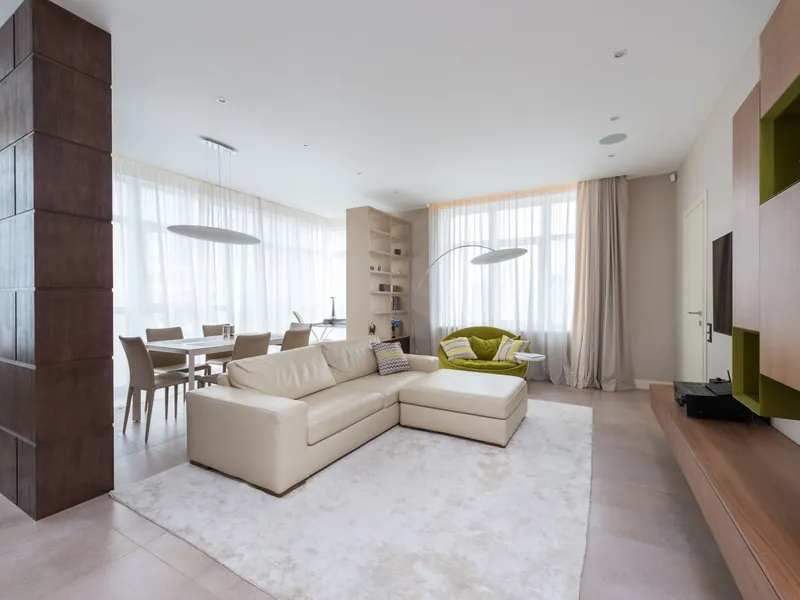 Bright, tidy living room in a modern home